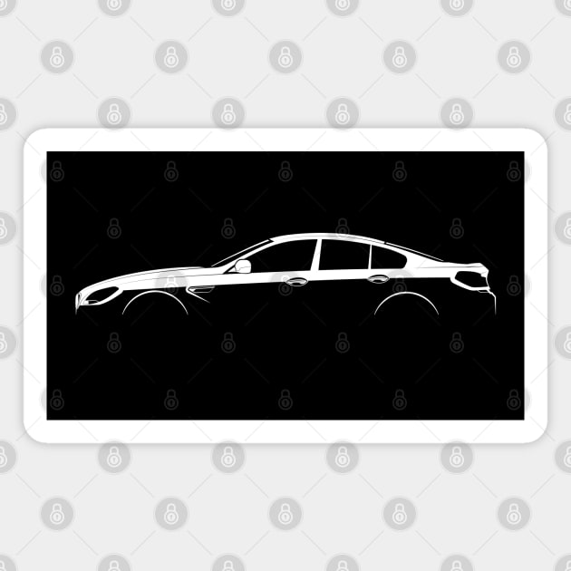 BMW M6 Gran Coupe (F06) Silhouette Magnet by Car-Silhouettes